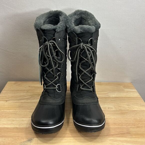JBU Chilly Mid Calf Snow Boot Black size 7- NIB - Picture 2 of 8